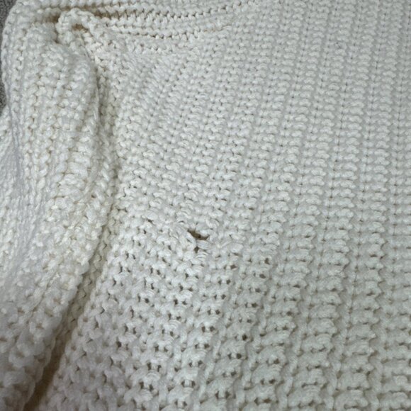 Aerie Sweater Ivory Blue Long Sleeve Pullover Women’s Size Small - Picture 12 of 12